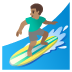 man surfing, medium skin tone